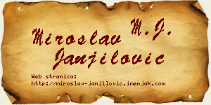 Miroslav Janjilović vizit kartica